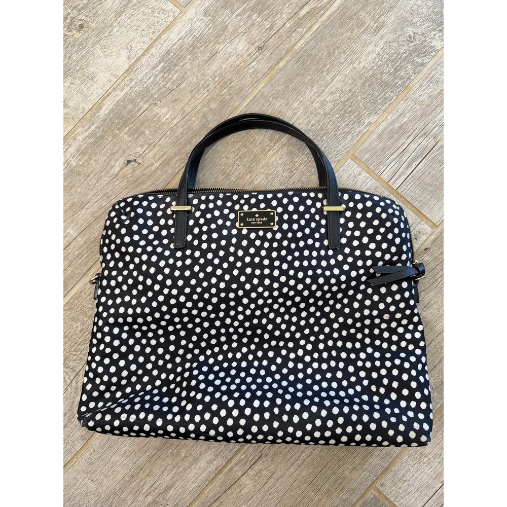 Kate Spade Daveney Wilson Road Musical Dots Laptop Bag Womens Nylon Work Bag